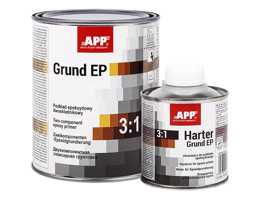 APP Grund EP 3:1+Harter Apprêt Epoxy à deux composants + durcisseur 1k