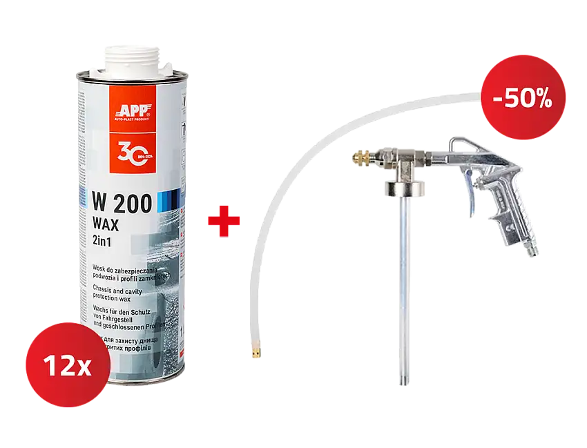 APP W200 WAX Set protection du châssis et des profils fermés