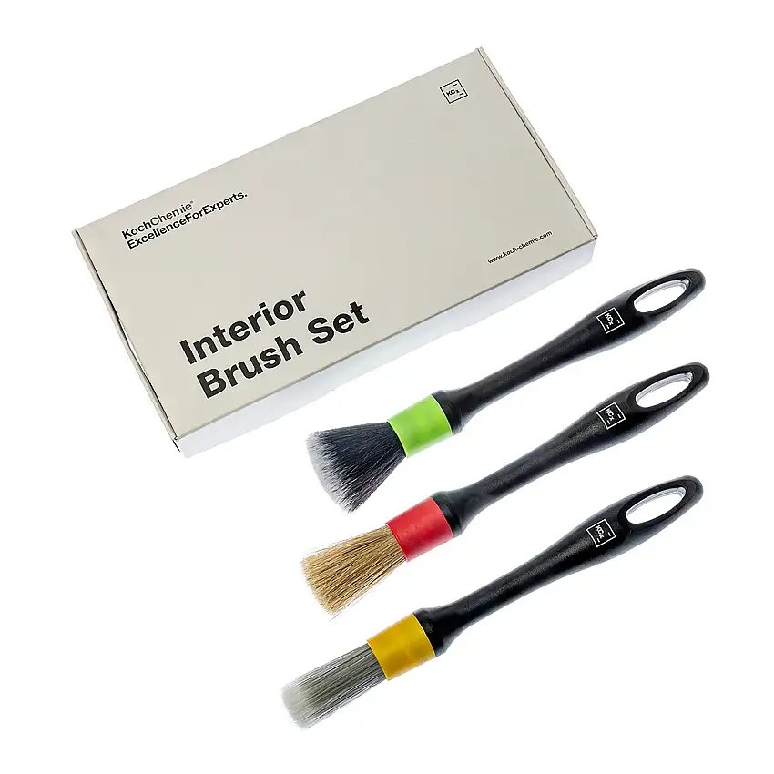 Ensemble de Pinceaux Intérieurs Koch Chemie 3 Pinceaux Rouge, Jaune, Vert
