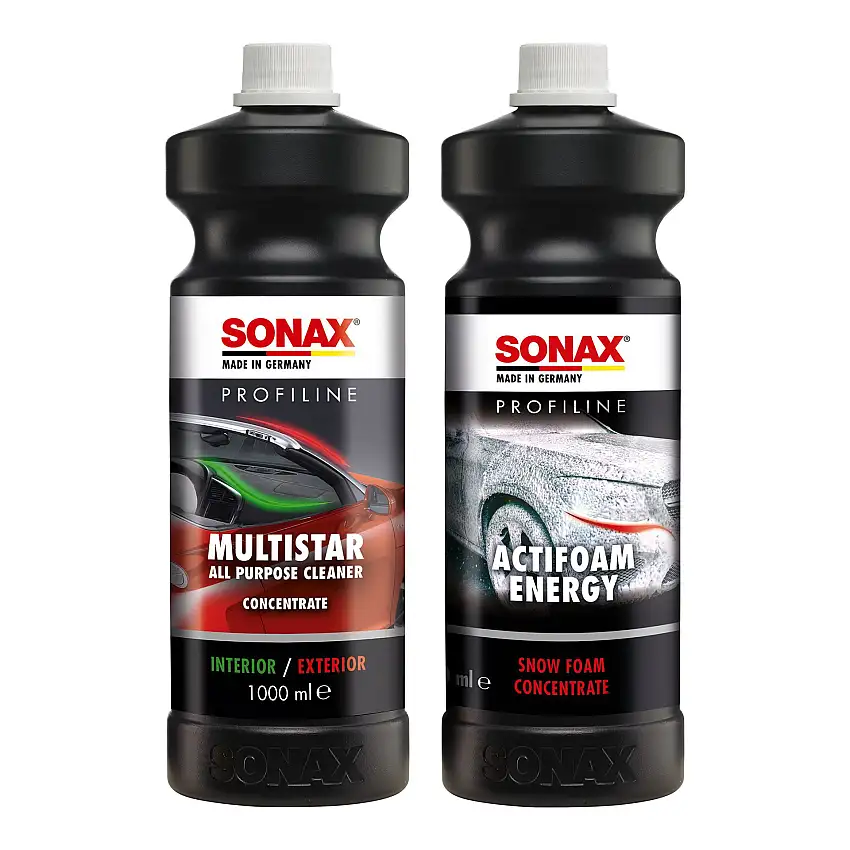 Lot de Nettoyants SONAX PROFILINE Super ActiFoam Energy + MultiStar 2000ml