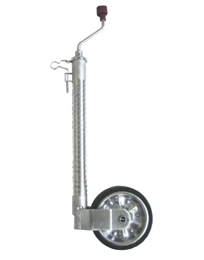 Roue Jockey avec sécurité antidécrochage ALKO Ø 48 - Galet tôle Ø 200x50 mm