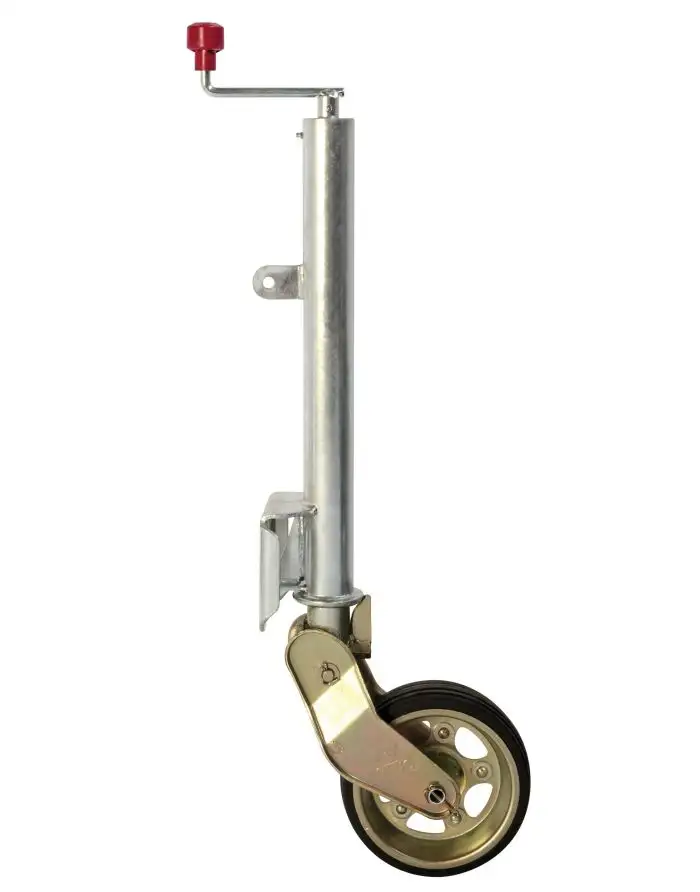 Roue Jockey avec support version rallongée ALKO Ø 60 - Galet acier Ø 230 x 80 mm
