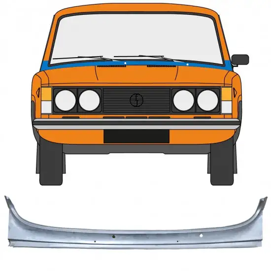 Panneau de réparation de pare-brise pour Fiat 125p 1968-1991 <br/>ID:12549