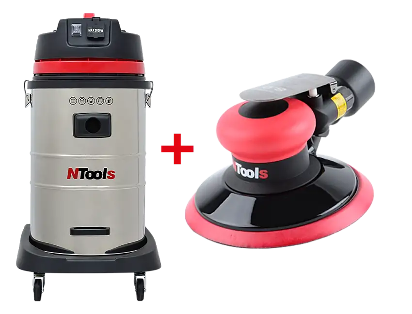 NTools ZRS Centrale aspirante Ntools VC50EP + Ponceuse RS