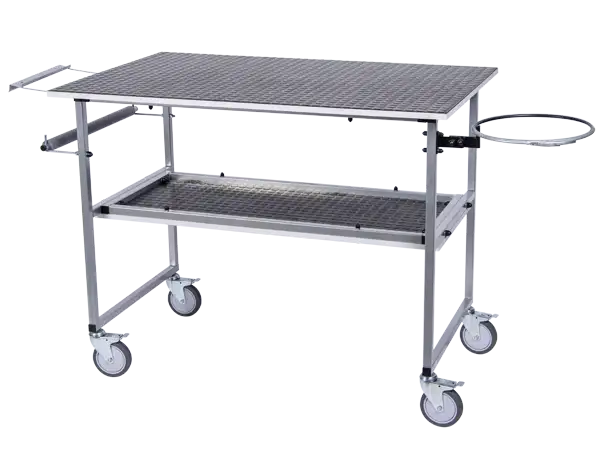 NTools MTABLE Etabli mobile avec cerceau pour le sac et distributeur p