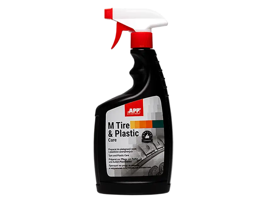 APP M TIRE & PLASTIC Care La préparation pour le soin de la pneus et p