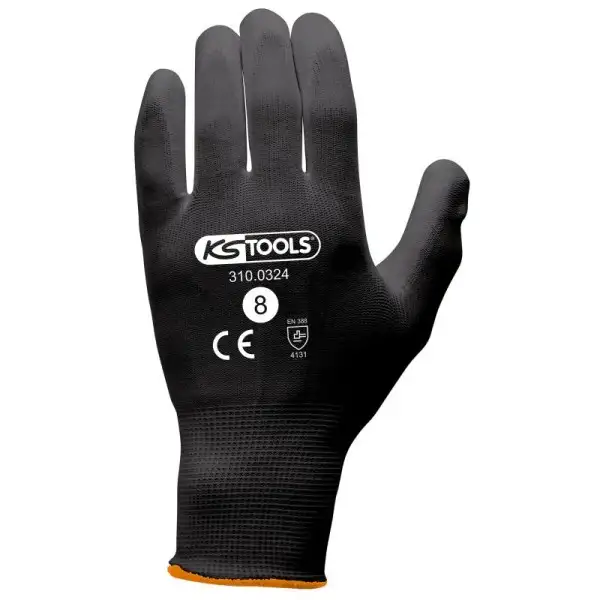 Gants microfibres noirs 310.032x boite 12 paires KS TOOLS