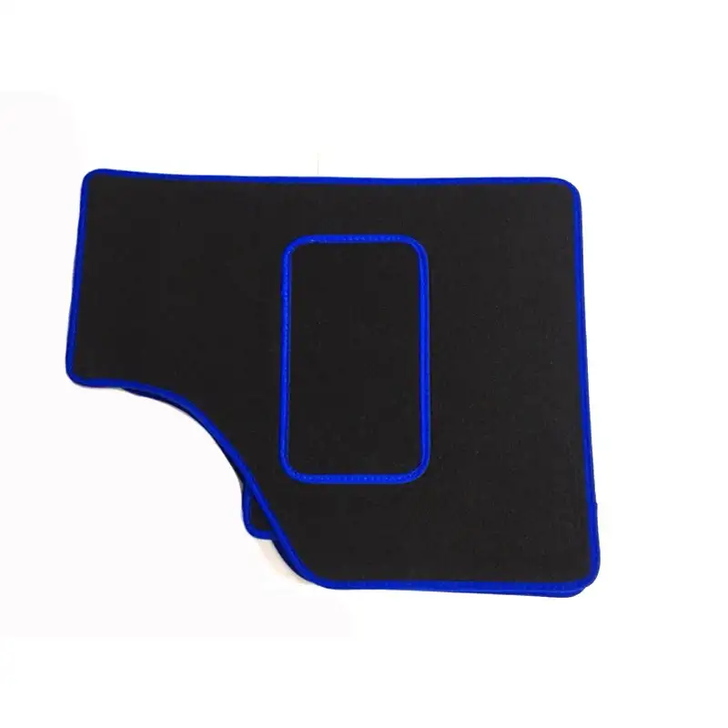 4 tapis de sol (noir) liseré bleu - Austin Mini