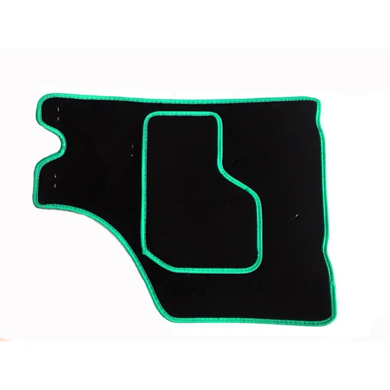 4 tapis de sol (noir) liseré vert - Austin Mini