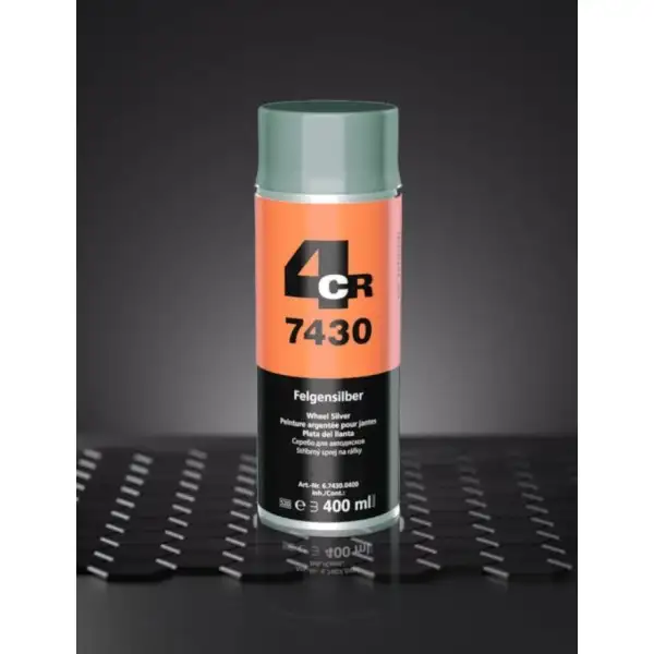 Peinture pour jantes aérosol Alu argenté 4CR 400ml 7430.0400