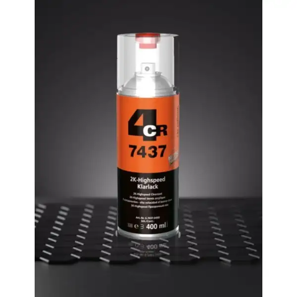 Vernis 2K très rapide aérosol 4CR Transparent 400ml 7437.0400
