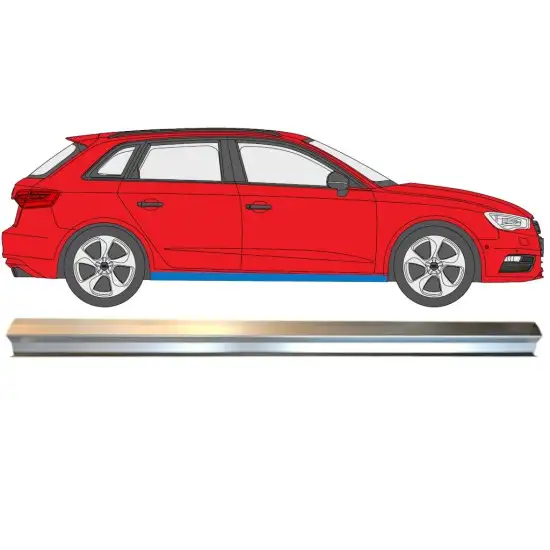 Réparation bas de caisse inférieure pour Audi A3 8V 2012-2020 / Droite <br/>ID:14992