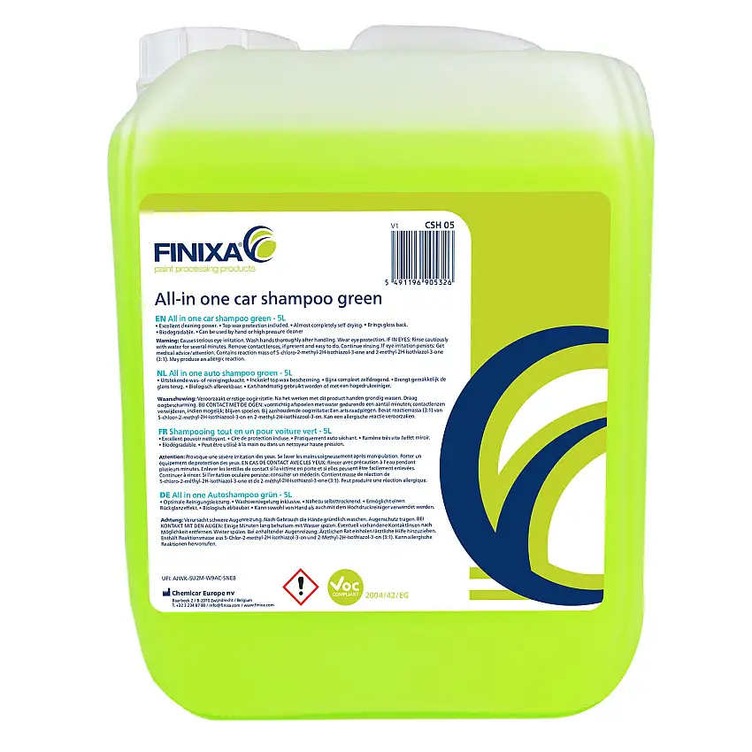 Shampooing tout en pour voiture 5L FINIXA
