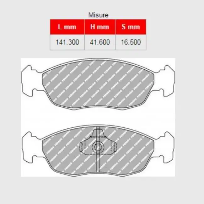 PLAQUETTES  FERODO DS3000 FCP876R  SAXO 16V VTS//106 S16 //106 RALLYE  AVANT