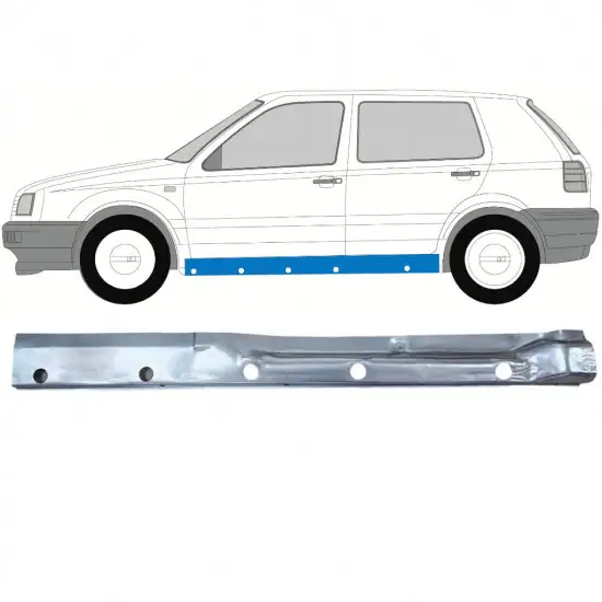 Réparation bas de caisse intérieur pour Volkswagen Golf 3 1991-1998 / Gauche <br/>ID:12508