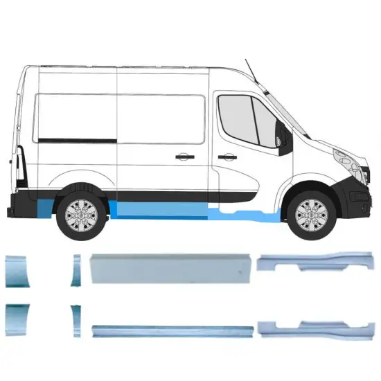 Ensemble de panneaux de réparation pour Renault Master 2010- / Gauche+Droit / <br/>ID:14925