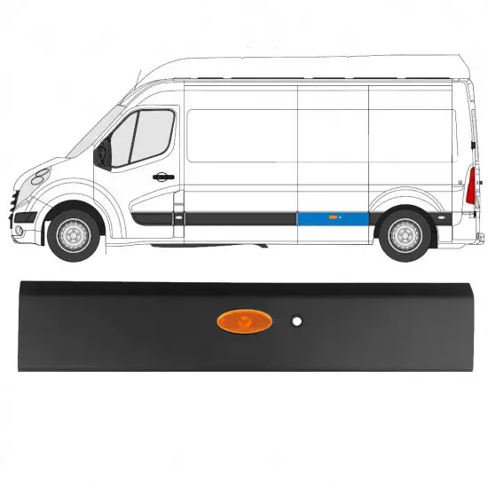 Moulure latérale PDC pour Renault Master 2010- / Gauche / Ensemble <br/>ID:10913