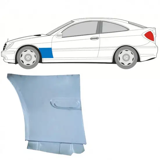 Panneau de réparation de l’aile avant pour Mercedes CL-Class 203 2000-2008 / Gauche <br/>ID:12697