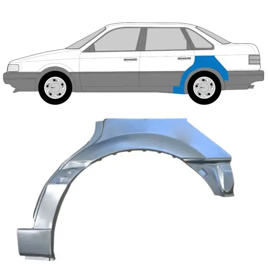 Panneau de réparation arc d'aile arrière pour Volkswagen Passat B3 1988-1993 / Gauche / SEDAN <br/>ID:14517