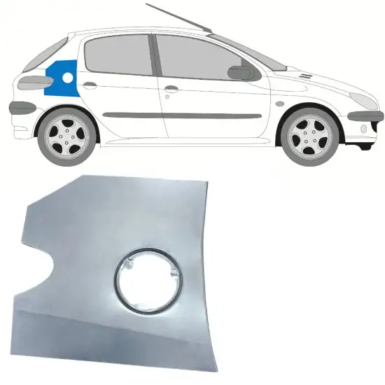 Panneau de réparation du trou de carburant pour Peugeot 206 206+ 1998-2012 <br/>ID:15017
