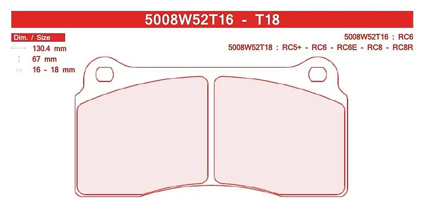 PLAQUETTES CARBONE LORRAINE  5008W52T16