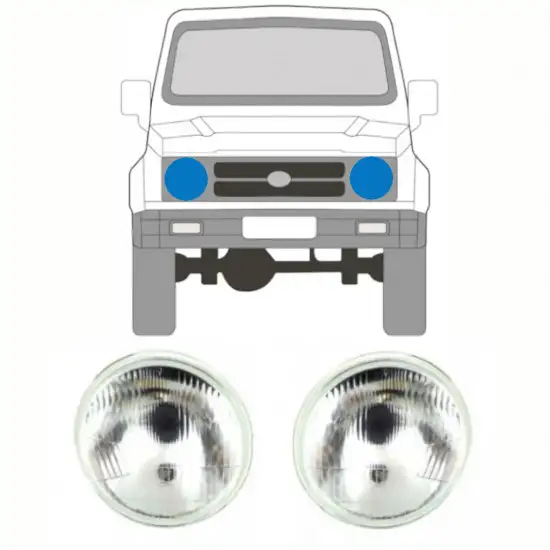 Phare principal pour Suzuki Samurai 1981- / Gauche+Droit / Ensemble <br/>ID:12651