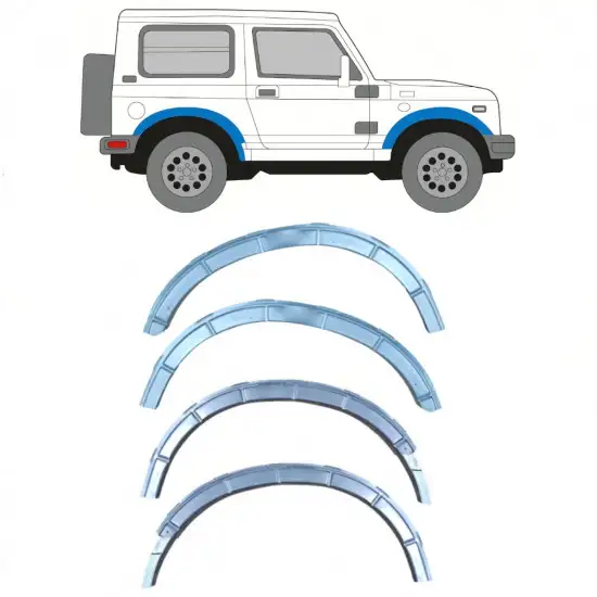 Panneau de réparation arc d'aile avant + arrière pour Suzuki Samurai 1981- / Gauche+Droit / Ensemble <br/>ID:11835