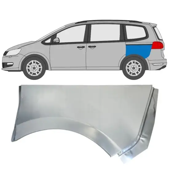 Panneau de réparation arc d'aile arrière pour Volkswagen Sharan 2010-2022 / Gauche <br/>ID:14598