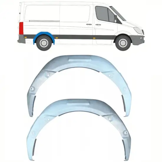 Passage de roue intérieur arrière pour Mercedes Sprinter 2006-2018 / Gauche+Droit / Ensemble <br/>ID:10114