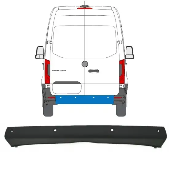 Pare-chocs arrière PDC pour Mercedes Sprinter 2018- <br/>ID:14969