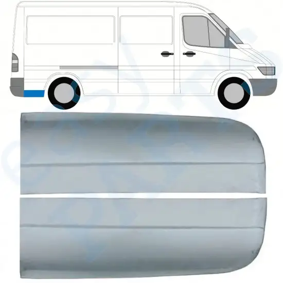 Panneau de réparation arc d'aile arrière pour Mercedes Sprinter 1995-2006 / Gauche+Droit / Ensemble <br/>ID:9862