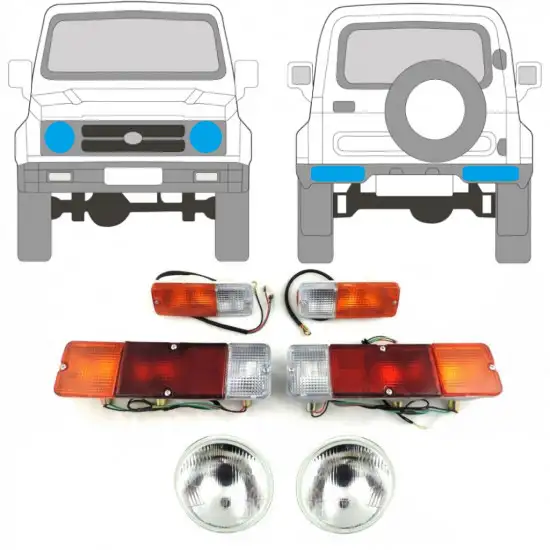 Phare principal + clignotant + lampe pour Suzuki Samurai 1981- / Gauche+Droit / Ensemble <br/>ID:12654