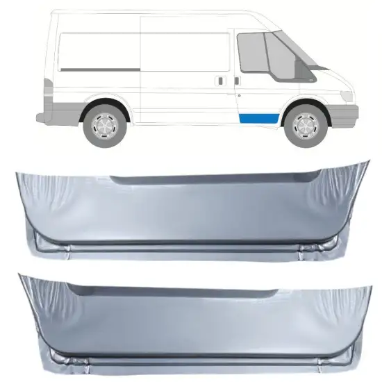 Panneau de réparation de porte avant intérieur pour Ford Transit 2000-2013 / Gauche+Droit / Ensemble <br/>ID:14542