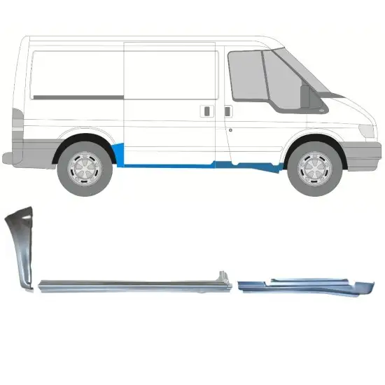 Ensemble de panneaux de réparation pour Ford Transit 2000-2013 / Droite / <br/>ID:15019