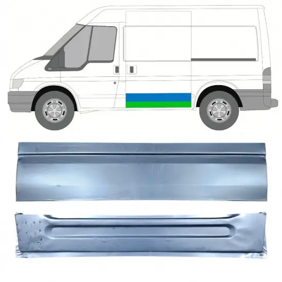 Panneau de réparation des portes latérale intérieur et extérieur pour Ford Transit 2000-2013 / Gauche / Ensemble <br/>ID:12666