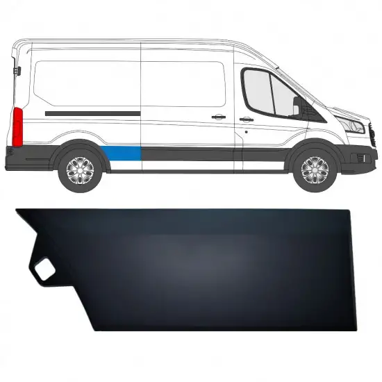 Moulure latérale sur aile arrière pour Ford Transit 2014- / Droite <br/>ID:11686