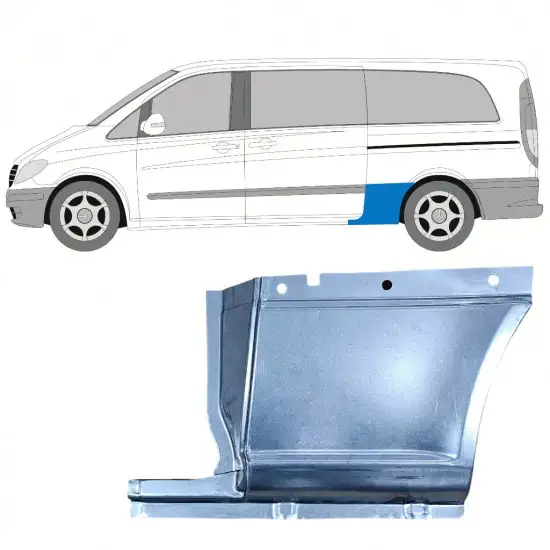 Panneau de réparation arc d'aile arrière pour Mercedes Vito W639 2003-2014 / Gauche <br/>ID:11861