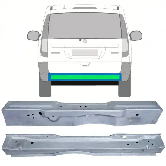 Panneau de réparation arrière - intérieur et extérieur pour Mercedes Vito W639 2003-2014 / Ensemble <br/>ID:12561