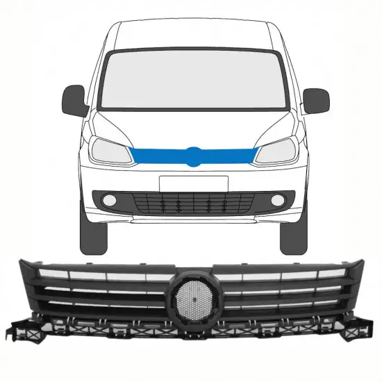 Grille de calandre pour Volkswagen Caddy 2010-2020 <br/>ID:8414