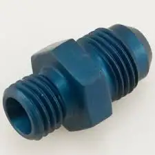 Adaptateur Male JIC 3/8x24 convexe - Male Métrique M8x1.00 concave Alu