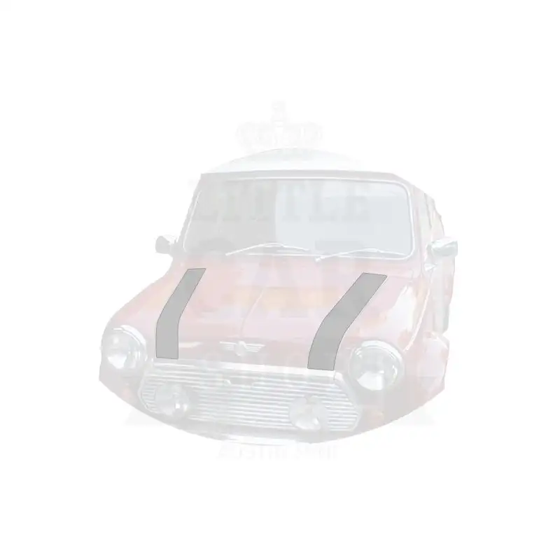 Bande de capot avant (la paire) : gris - Austin Mini