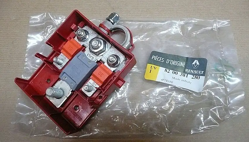 Couvercle de batterie et bornes de batterie d'origine pour Renault Megane II Laguna II, 8200381280