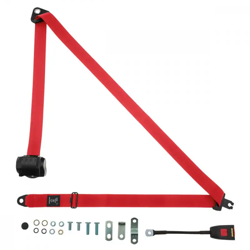 Ceinture rouge à enrouleur