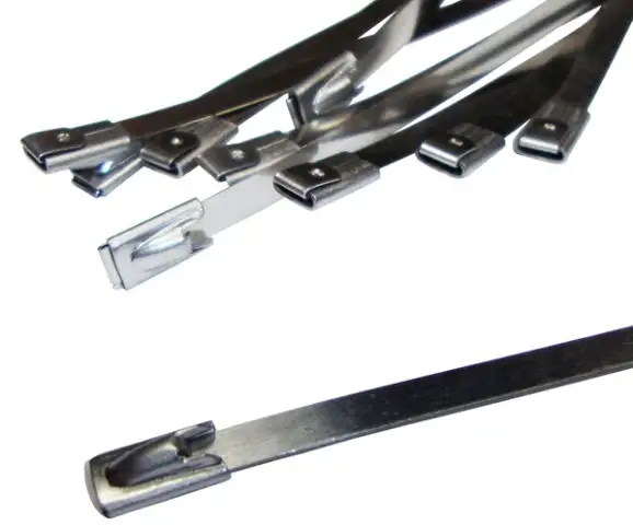 Collier inox special ruban isolant 4.6x 370 mm ( collier de serrage PAR 10 )