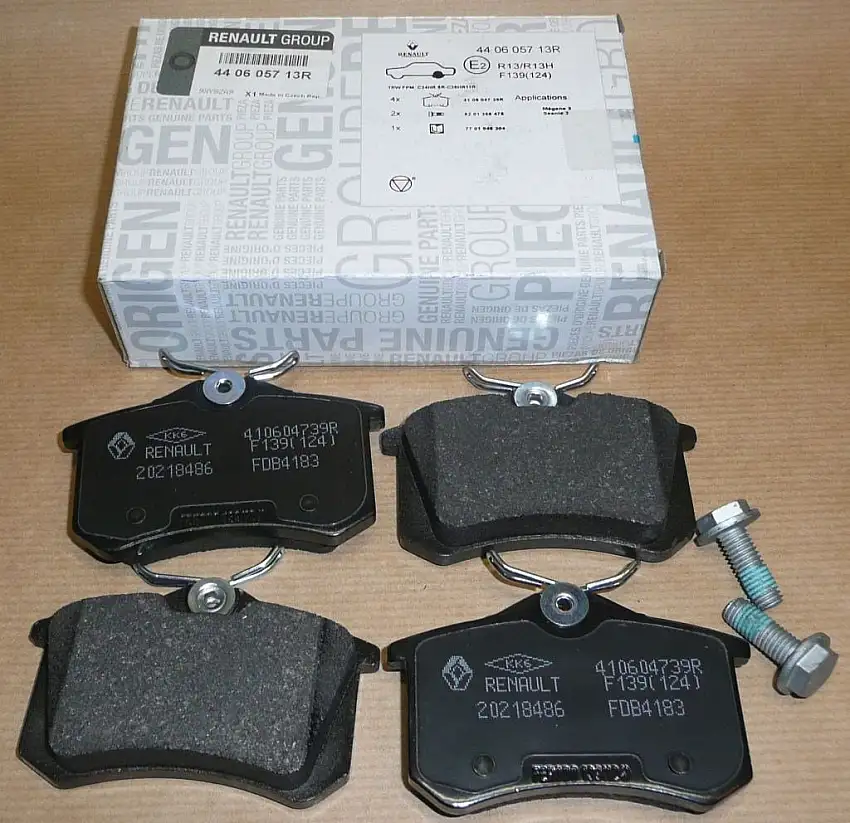 Plaquettes de frein arrière ORIGINALES pour RENAULT CLIO, MEGANE, SCENIC, TWINGO, 440605713R , 440600295R , 440607324R