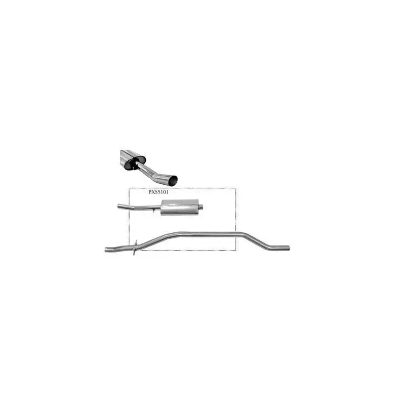 Echappement inox big bore - Triumph TR4 AIRS
