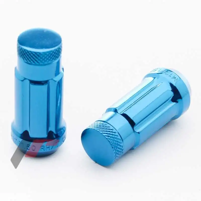 Ecrous JN3 Bleus en Acier Forge M12x1.5 (Pack de 20)