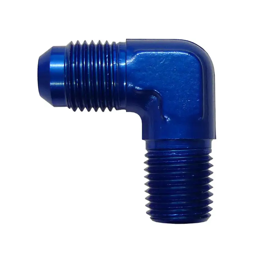 Adaptateur de filetage à 90 degrés Goodridge -4JIC à 1 / 4NPT