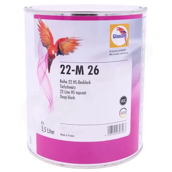 Peinture Ligne 22 22-m26 Glasurit 3,5L Noir Profond