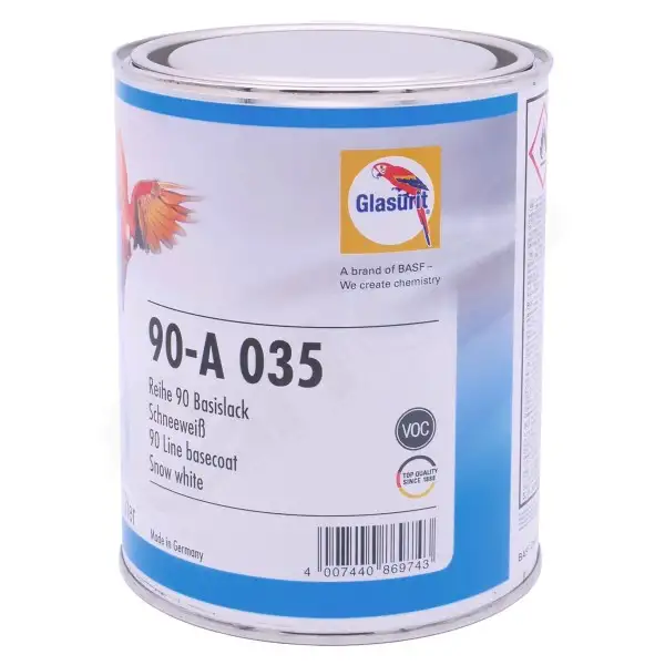Peinture 90-A035 1L ligne 90 blanc neige Glasurit | Carross